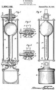 美国专利号为1206,192的“气体指示器”。